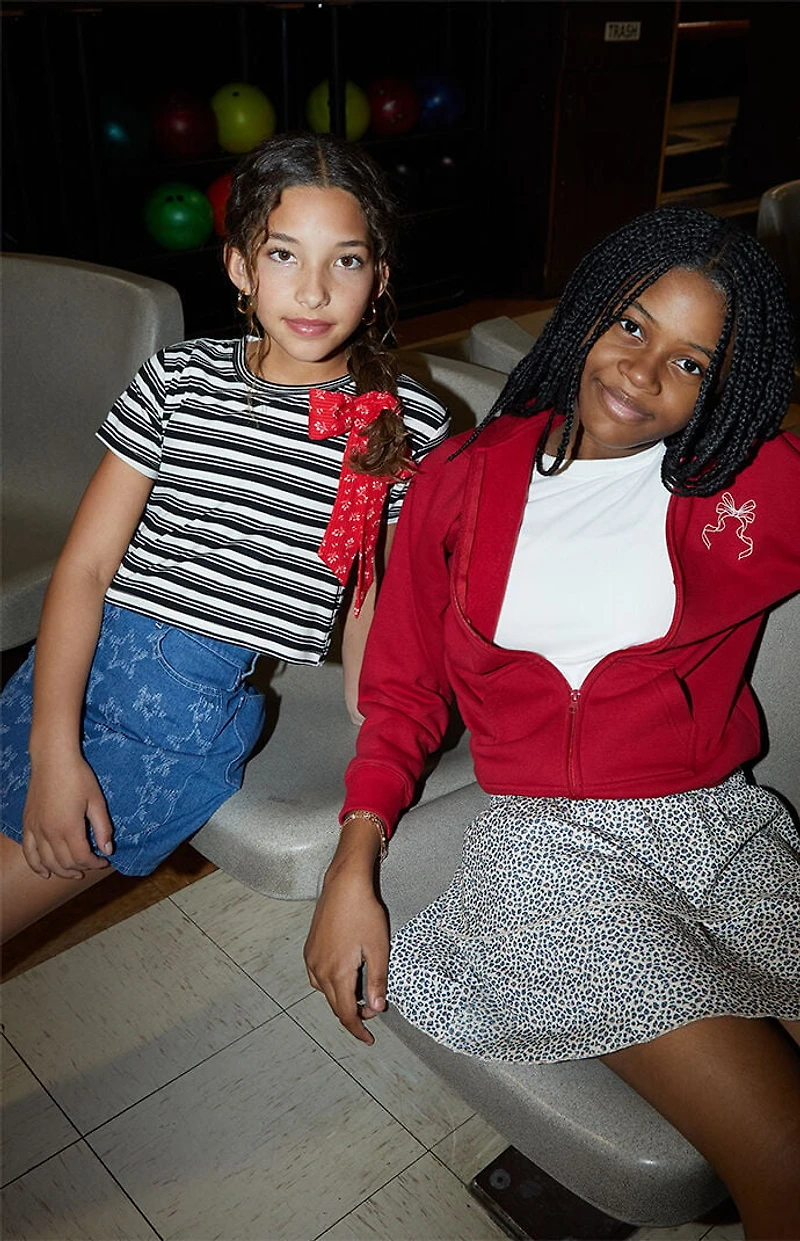 Pacsun Kids Striped Ribbed Skimmer T-Shirt