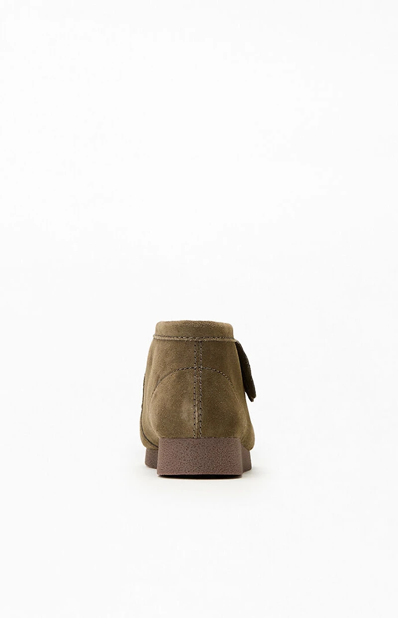 Clarks Khaki Suede Wallabee Evo Shoes