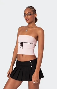 Edikted Elsie Knitted Tie Tube Top