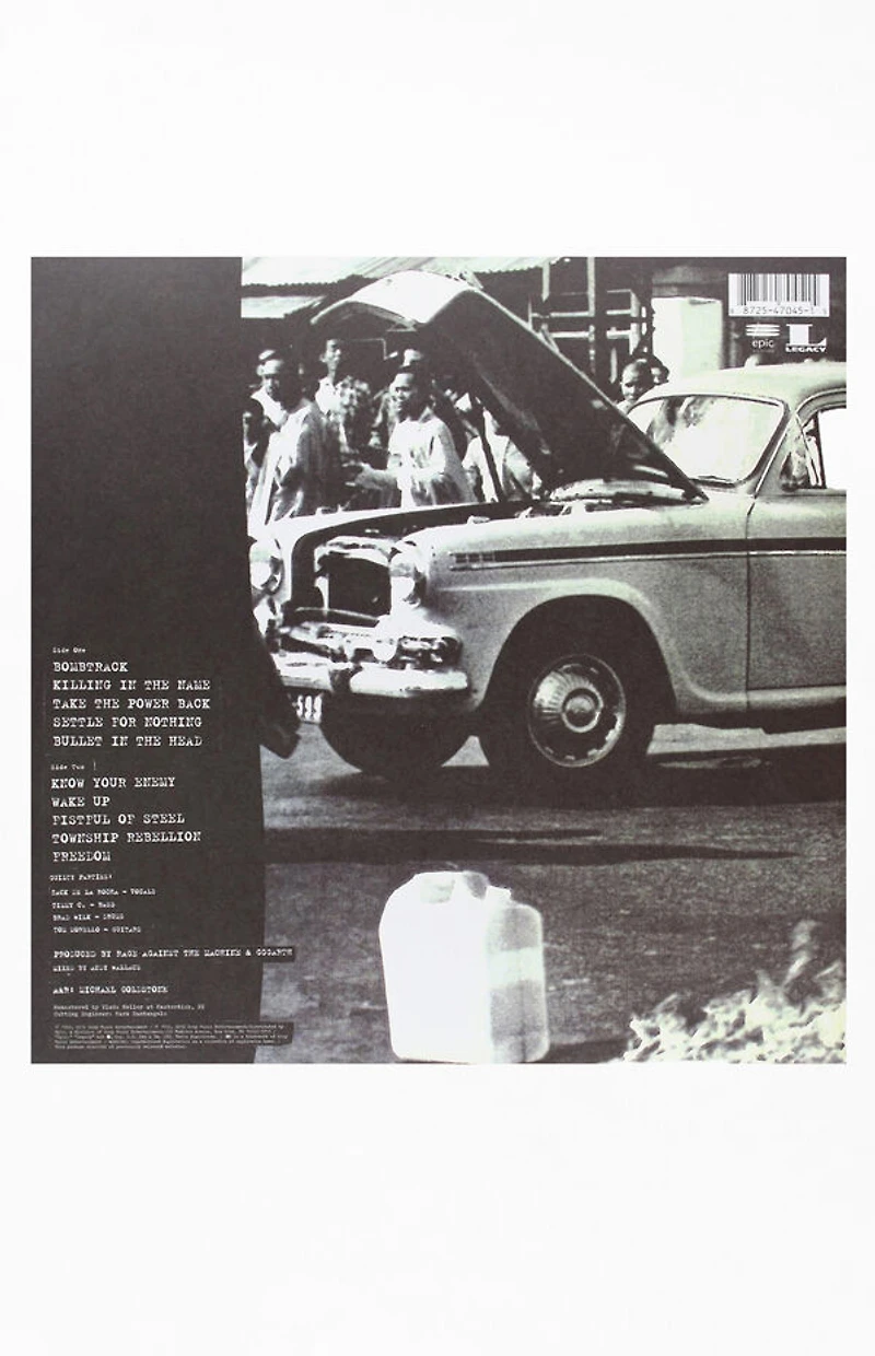 Rage Against the Machine XX 20th Anniversary Edition Vinyl Record