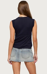 Edikted Rusanna V Neck Babydoll Top