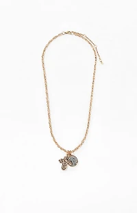 Pacsun Gold Cross Pendant Necklace