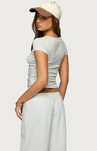 Edikted Iria V Neck Wrapped Top