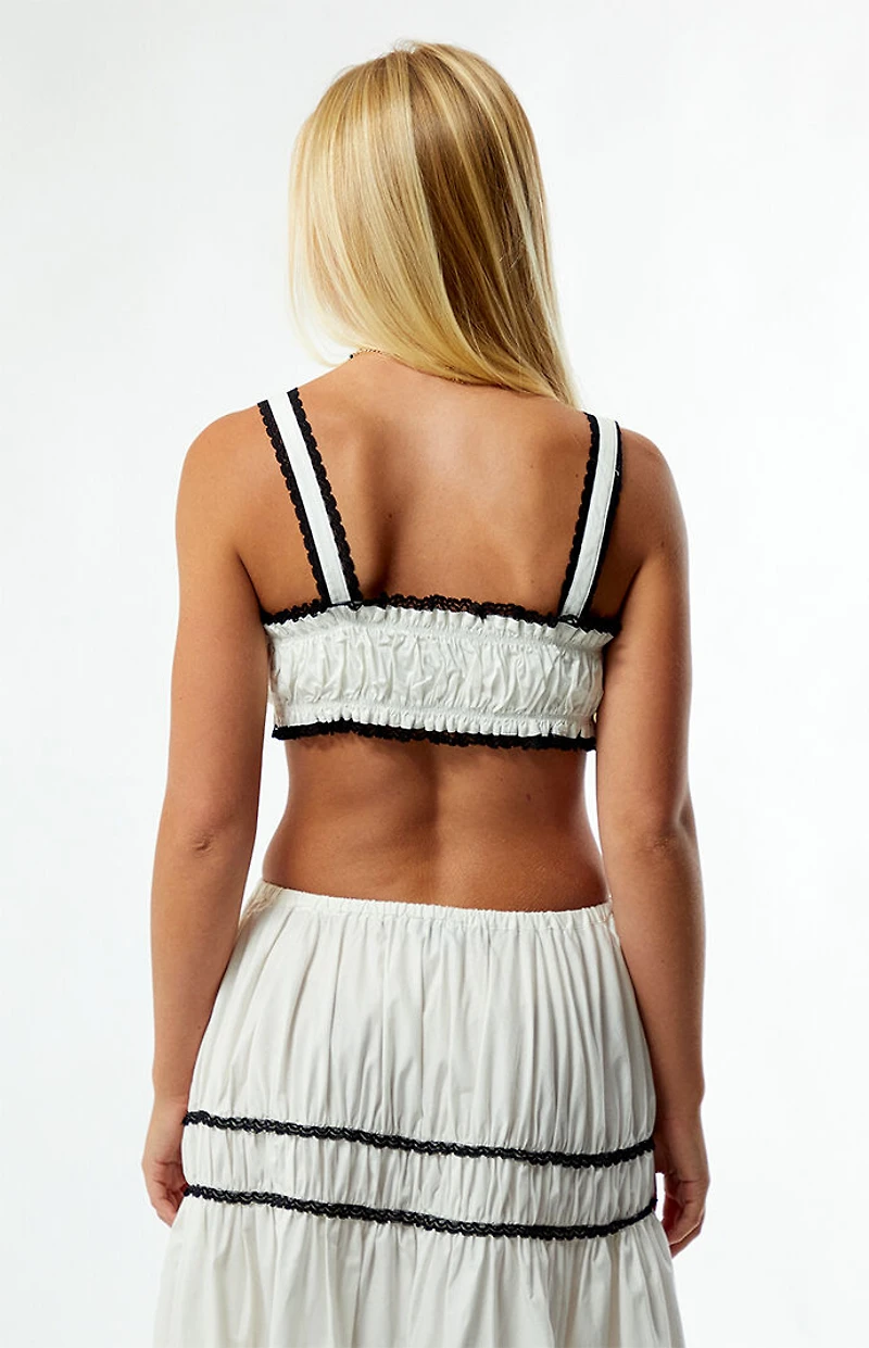 WEWOREWHAT Ruched Crop Top