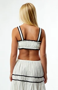WEWOREWHAT Ruched Crop Top