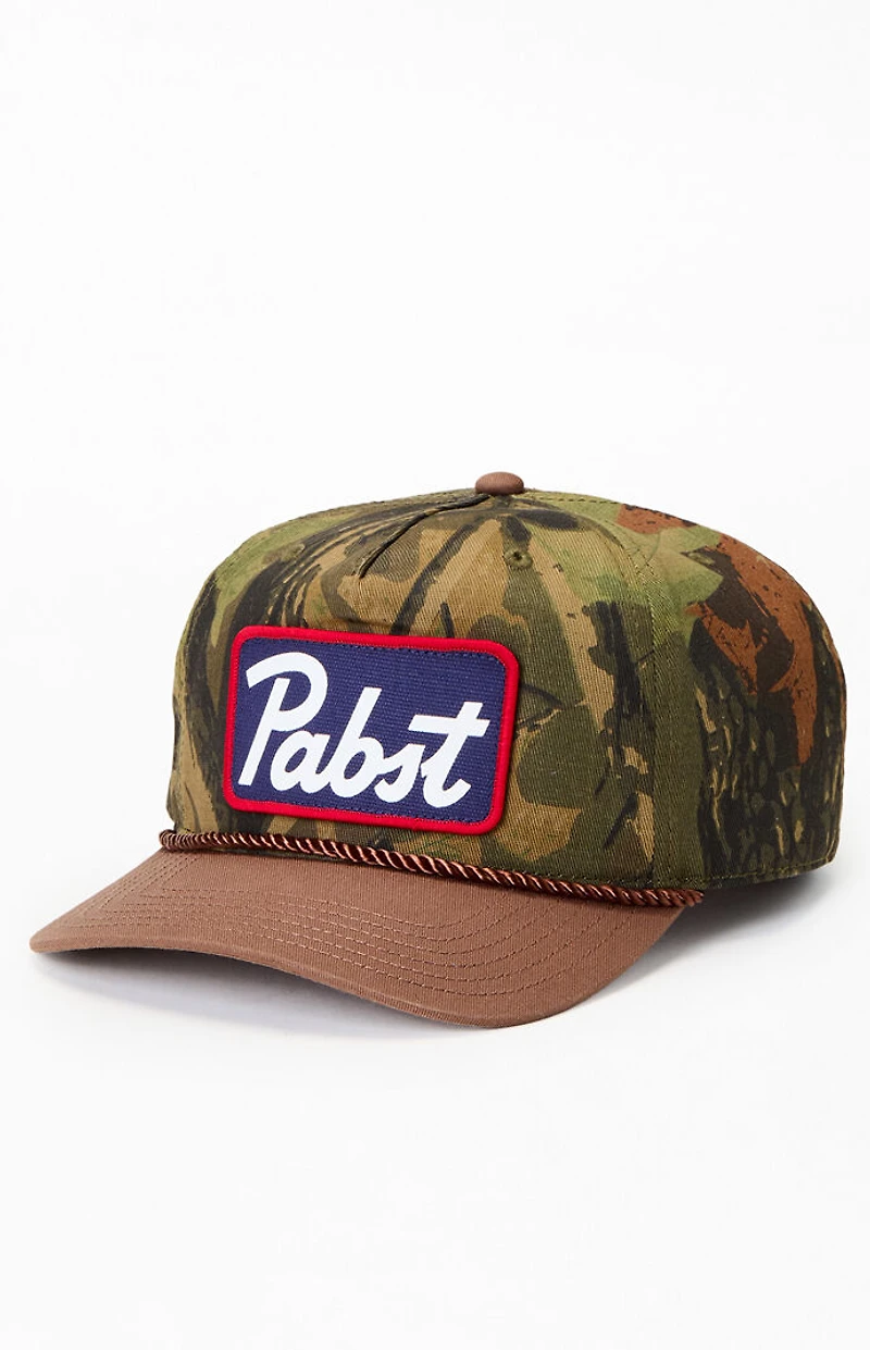Pabst Blue Ribbon Camo Snapback Hat