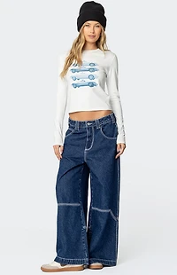 Edikted Car Club Long Sleeve T-Shirt