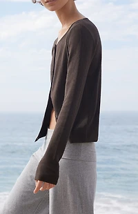 John Galt Athelia Pointelle Cardigan