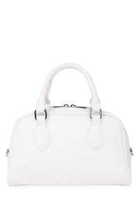 True Religion White Bombe Logo Satchel