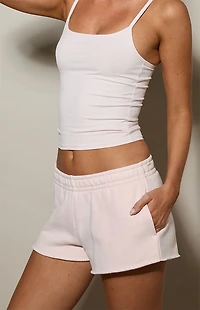 Pacsun Pink Ultra Soft Fleece Core Mini Sweat Shorts