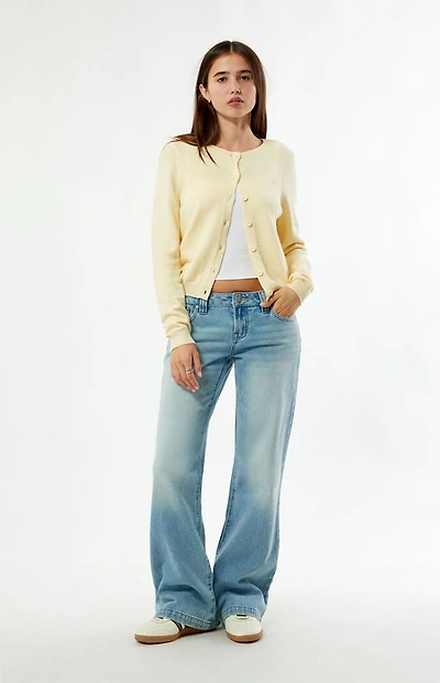 Pacsun Charlie Low Rise Baggy Bootcut Jeans Light Blue