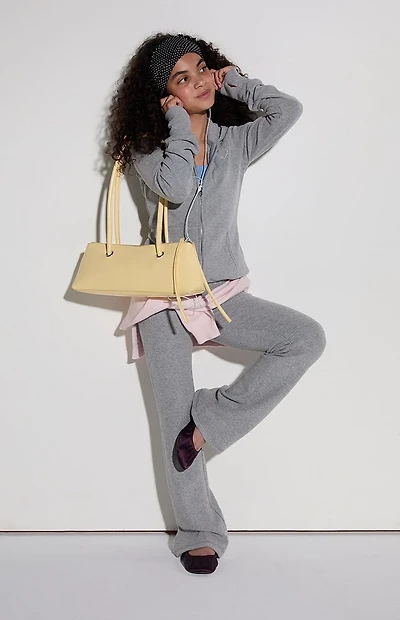 Pacsun Kids Active Knit Heart Flare Yoga Pants