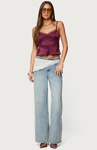 Edikted Tamar Satin Effect Tank Top