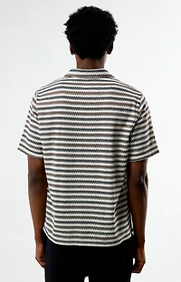 Pacsun Textured Striped Oversized Resort Camp Shirt