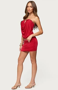 Edikted Giana Iridescent Mini Skirt