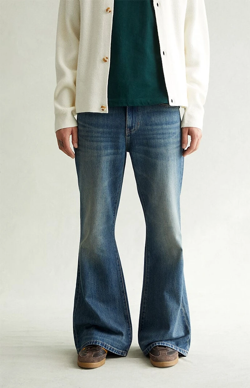 Pacsun Jordan Baggy Bootcut Jeans Medium Blue Tint