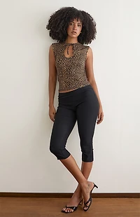 Motel Rocks Ernesta Leopard Keyhole Top