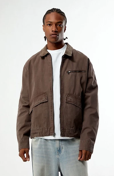 Timberland Brown Washed Canvas Jacket