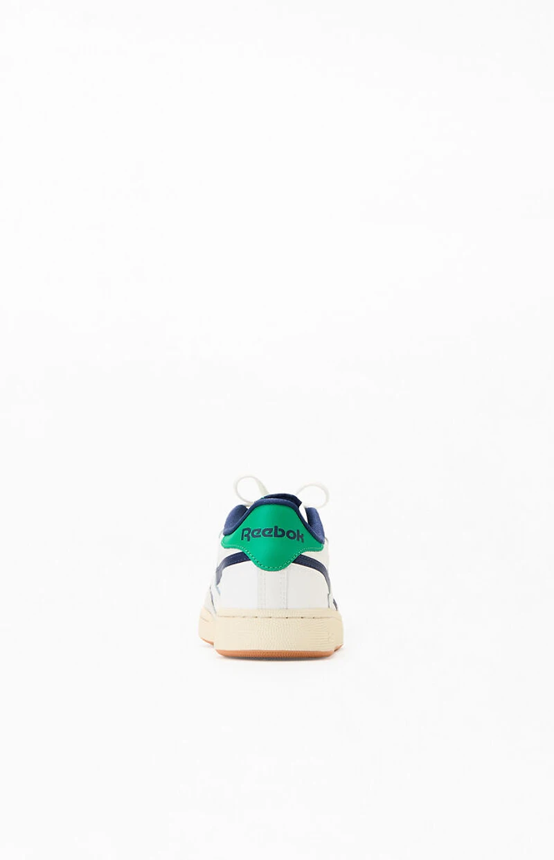 Reebok Kids White & Green Club C Revenge Shoes
