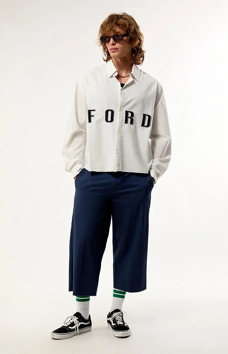 FORD Service Button Down Long Sleeve Shirt