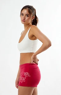 Your Favorite Chainstitched Floral Slim Sweat Shorts