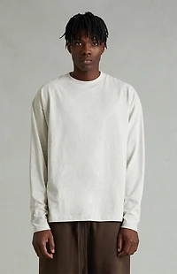 Fear of God ESSENTIALS Heather Oatmeal Classic Long Sleeve T-Shirt