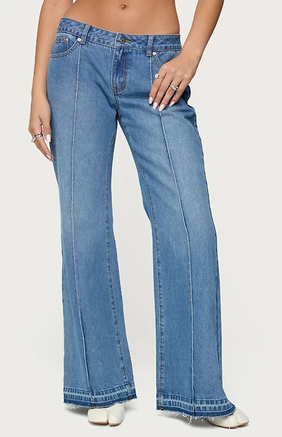 Edikted Nerissa Low Rise Flared Jeans