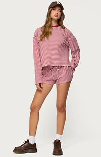 Edikted Jaine Striped Drawstring Shorts