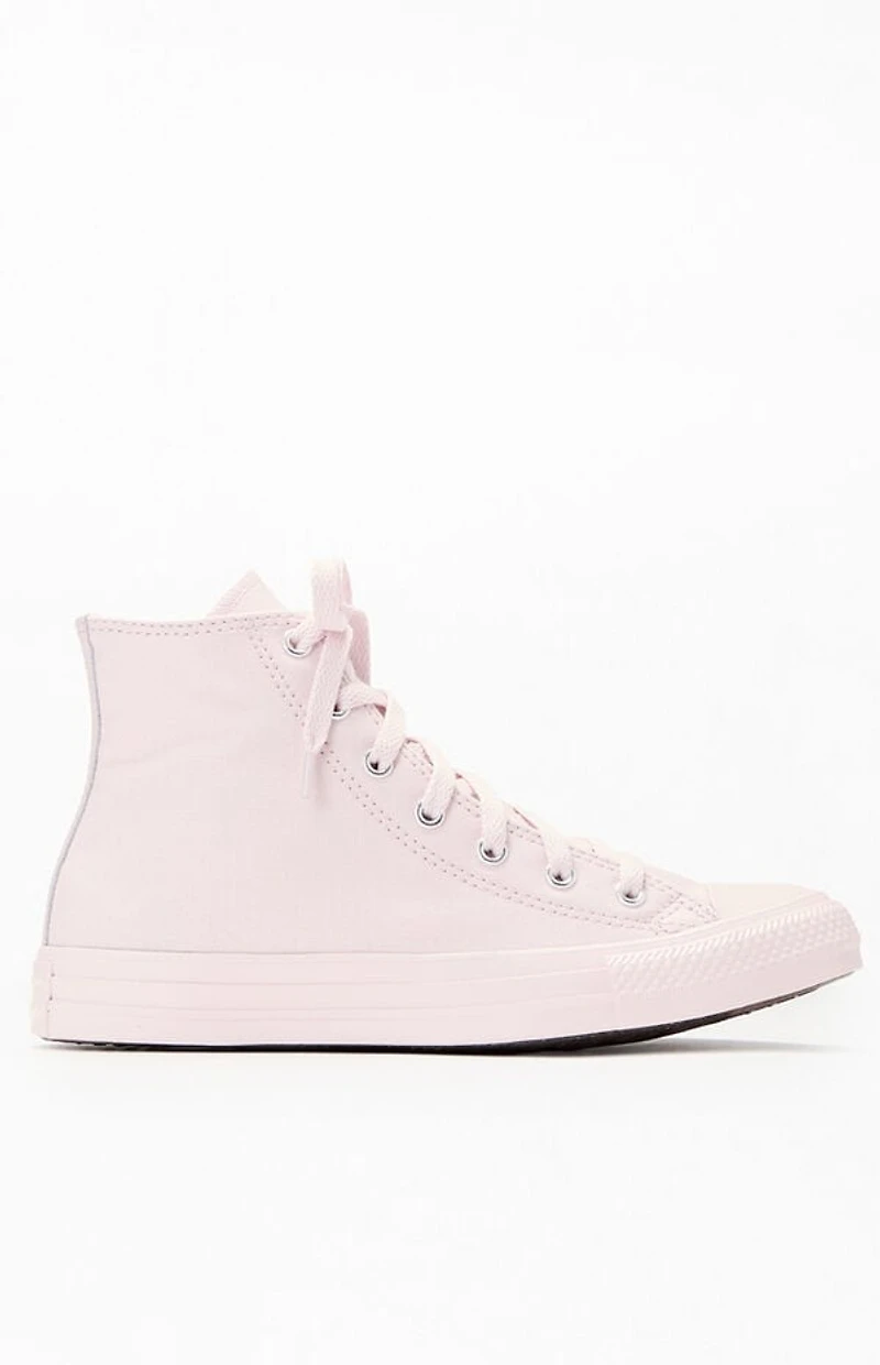 Converse Kids Light Pink Chuck Taylor All Star Monochrome High Top Shoes