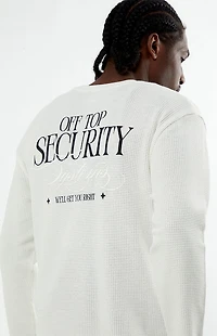 Pacsun Off Top Waffle Knit Long Sleeve Shirt