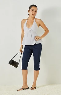 Beverly and Beck Mila Striped Halter Top