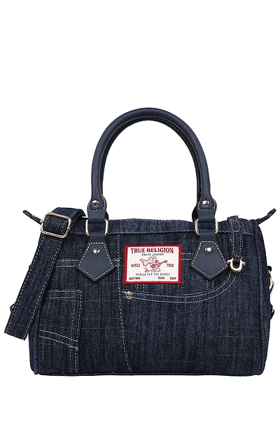 True Religion Dark Denim Heritage Satchel Bag