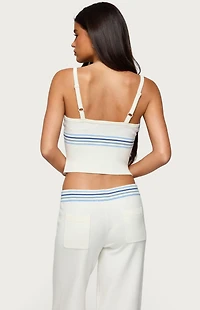 Edikted Miya Stripey Ribbed Knit Tank Top