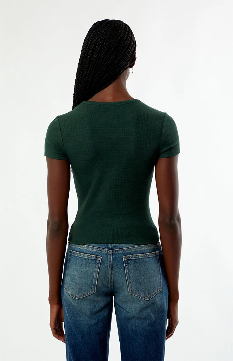 Your Favorite Marci Waffle Knit Crew Neck T-Shirt