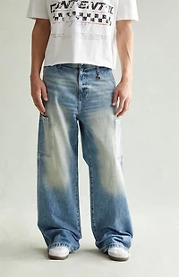 Pacsun Blake Extreme Baggy Jeans Cargo Light Blue Tint
