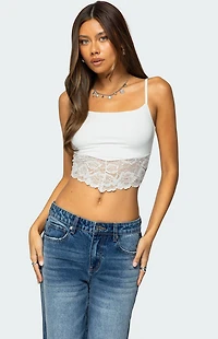 Edikted Mylah Lacey Asymmetric Tank Top