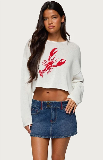 Edikted Lobster Babe Oversized Knit Top