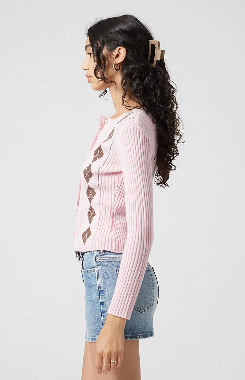 Beverly and Beck Argyle Knit Cardigan