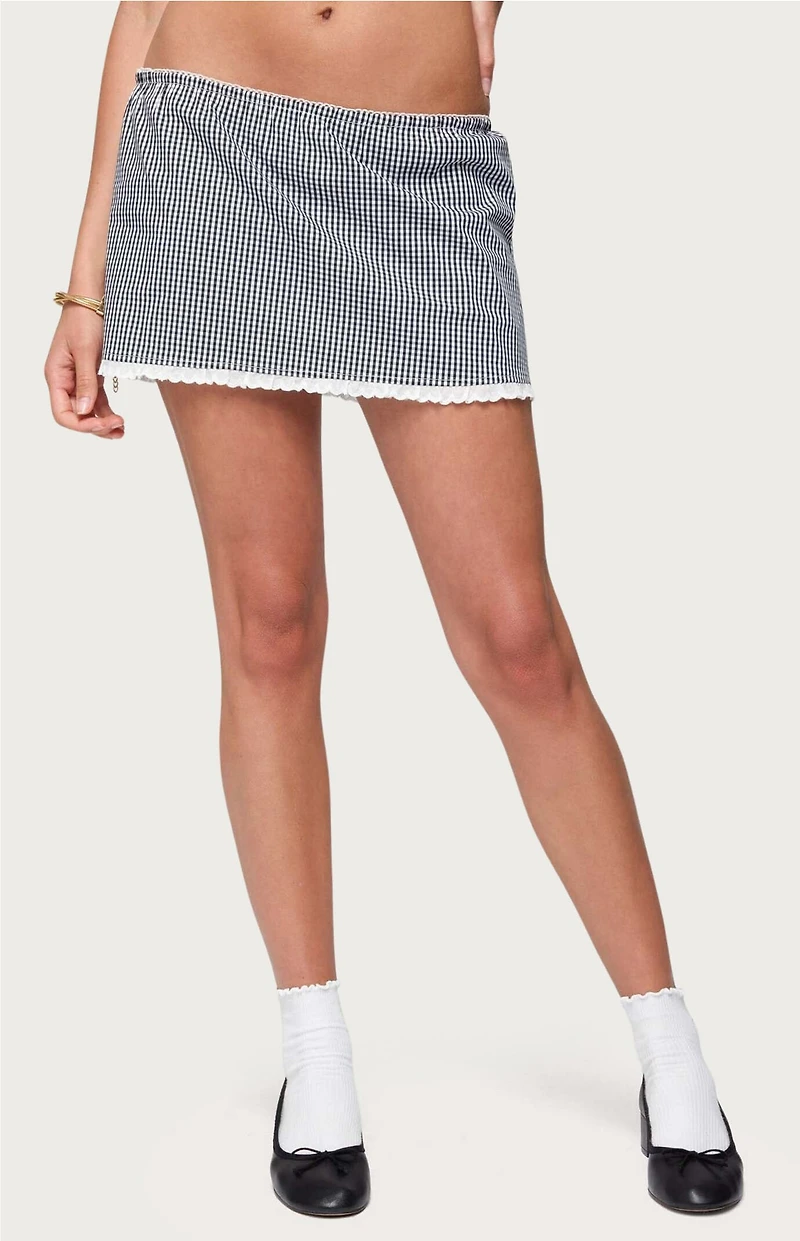 Edikted Paige Gingham Mini Skort