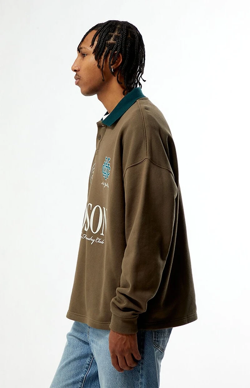 Pacsun Hudson Long Sleeve Rugby Polo Shirt