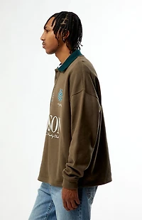 Pacsun Hudson Long Sleeve Rugby Polo Shirt