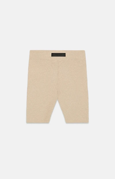 Fear of God ESSENTIALS Women's Gold Heather Sweater Knit Biker Shorts