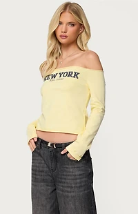 Edikted New York Babe Off Shoulder Top