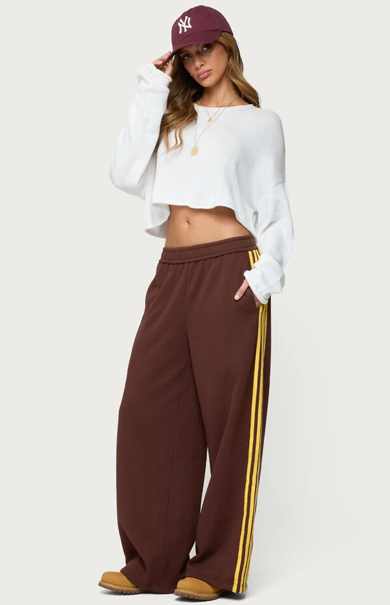 Edikted Sorin Contrast Striped Wide Sweatpants