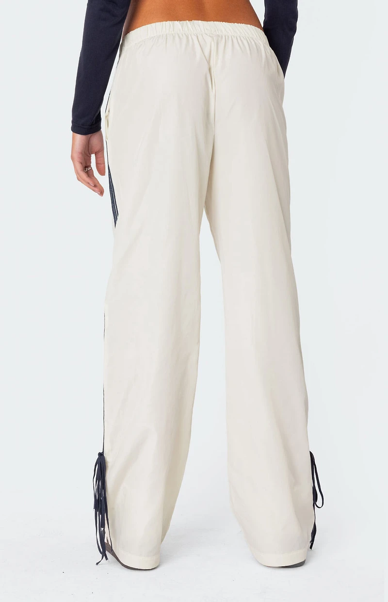 Edikted Remy Bow Ribbon Track Pants