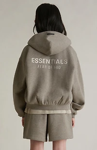 Fear of God ESSENTIALS Kids Homestead Heather Full Zip Fleece Hoodie