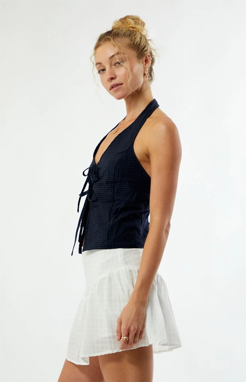 Rhythm Louise Checker Halter Top