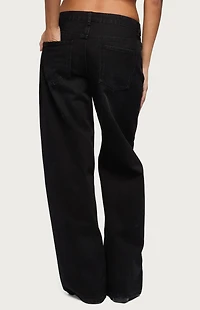 Edikted Raelynn Washed Low Rise Baggy Jeans