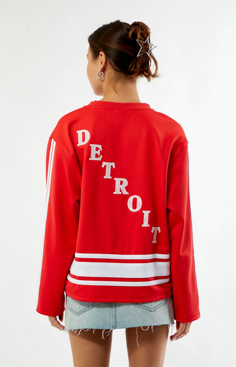 WILD COLLECTIVE x NHL Detroit Red Wings Long Sleeve Hockey Jersey