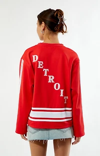 WILD COLLECTIVE x NHL Detroit Red Wings Long Sleeve Hockey Jersey